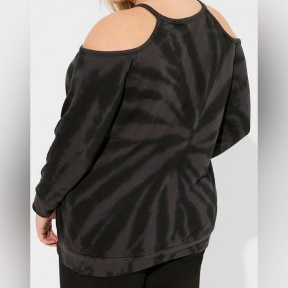 Torrid Emily The Strange Cold Shoulder Sweatshirt, lightweight size 3X NWT - Picture 3 of 16